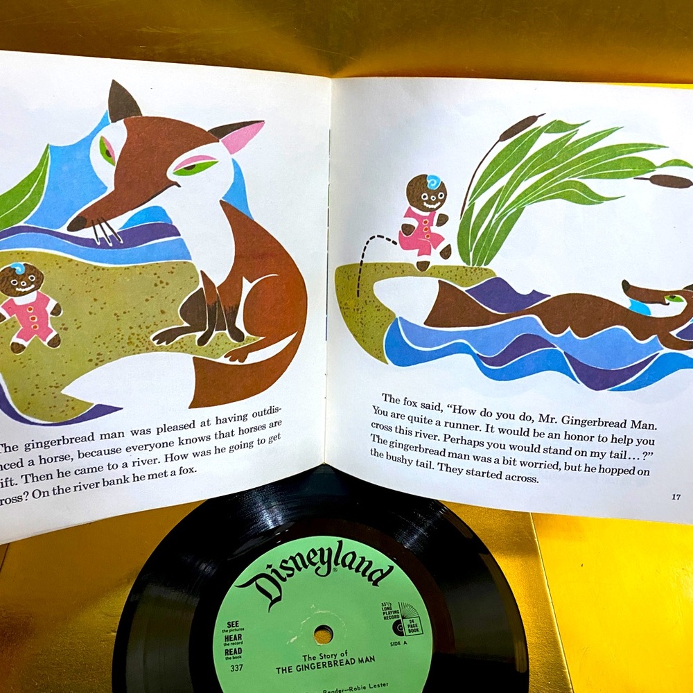 DISNEYLAND VTG 1966 VINYL RECORD & 24 PAGE BOOK THE STORY OF THE GINGERBREAD MAN - Picture 10 of 16